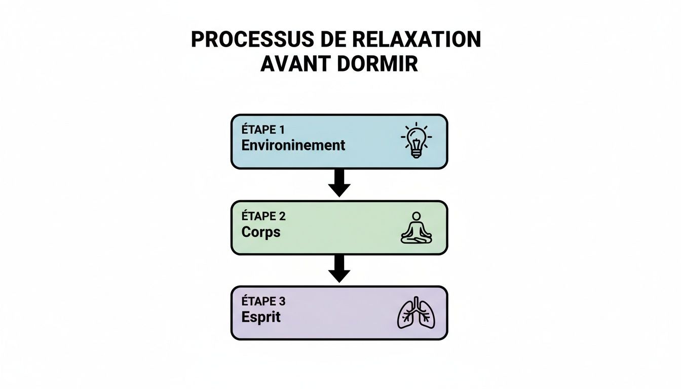 Infographic about comment se relaxer avant de dormir
