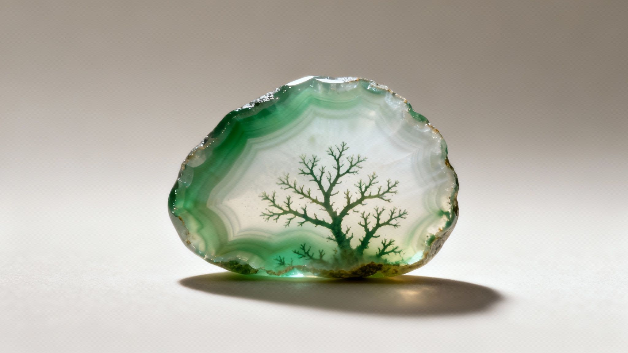 Paysage miniature de l'agate arbre