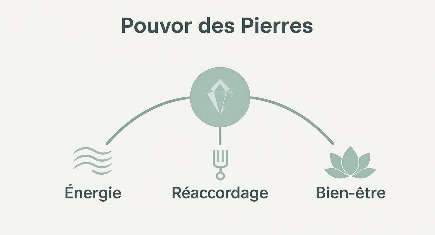 Infographic about pierre de guérison puissante