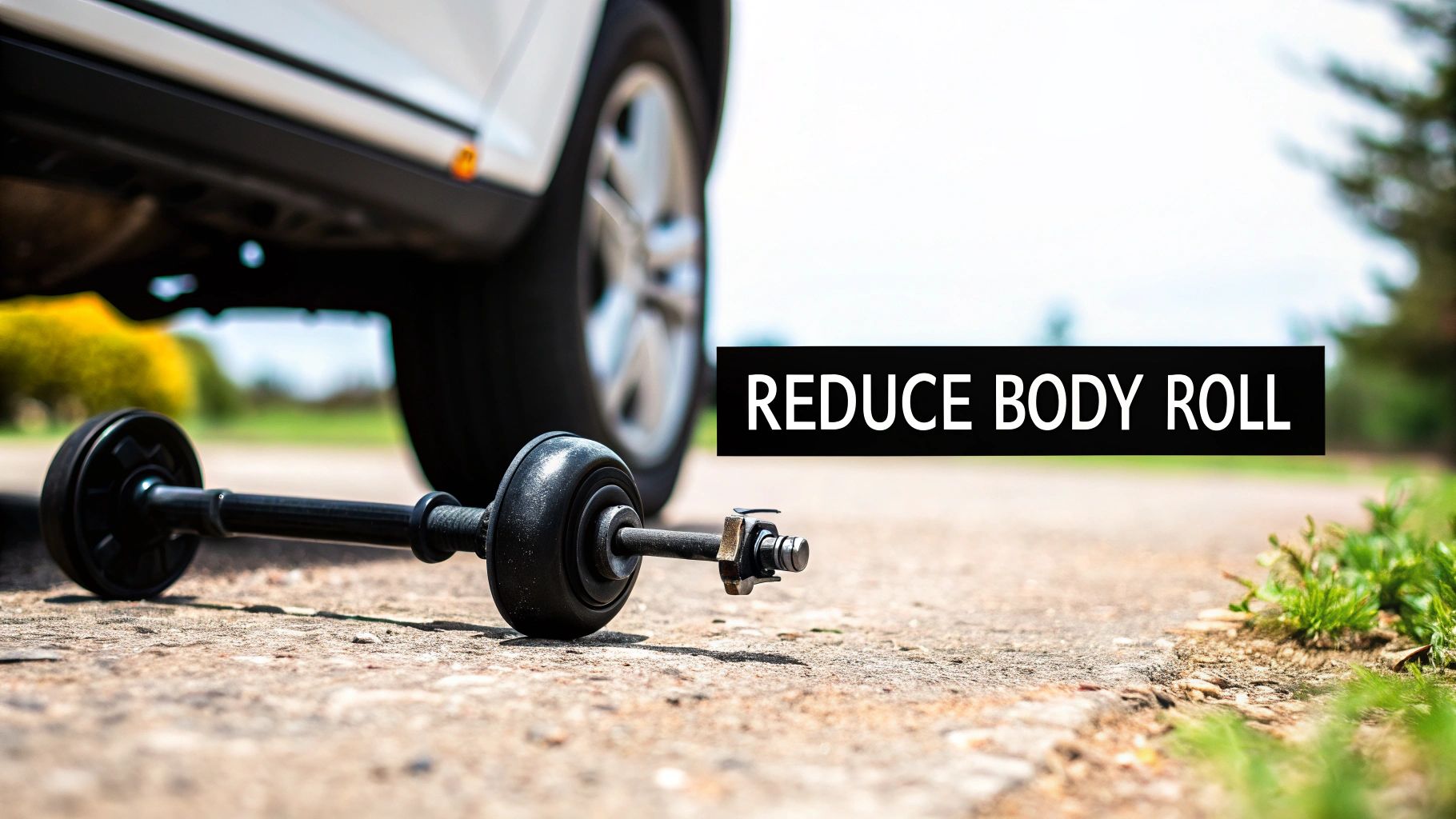 An anti roll bar bush being held in a hand