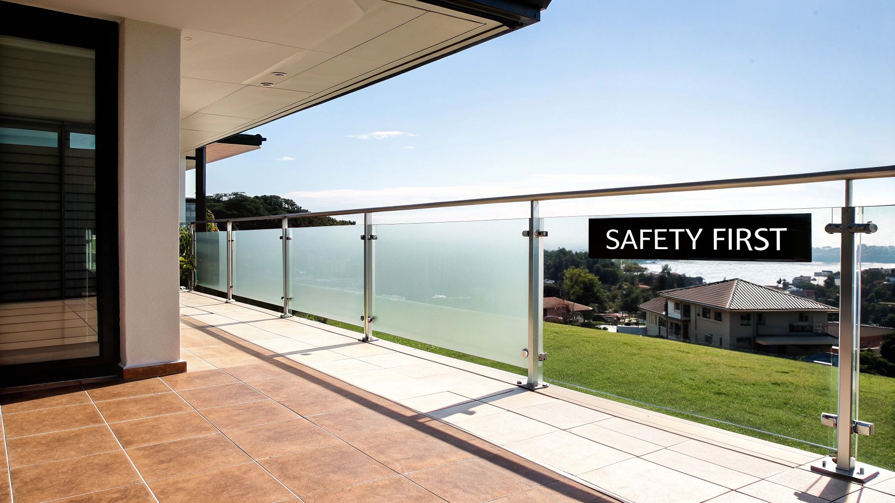 Obscured View Railing A Homeowner's Guide to Satin Obscure Glass