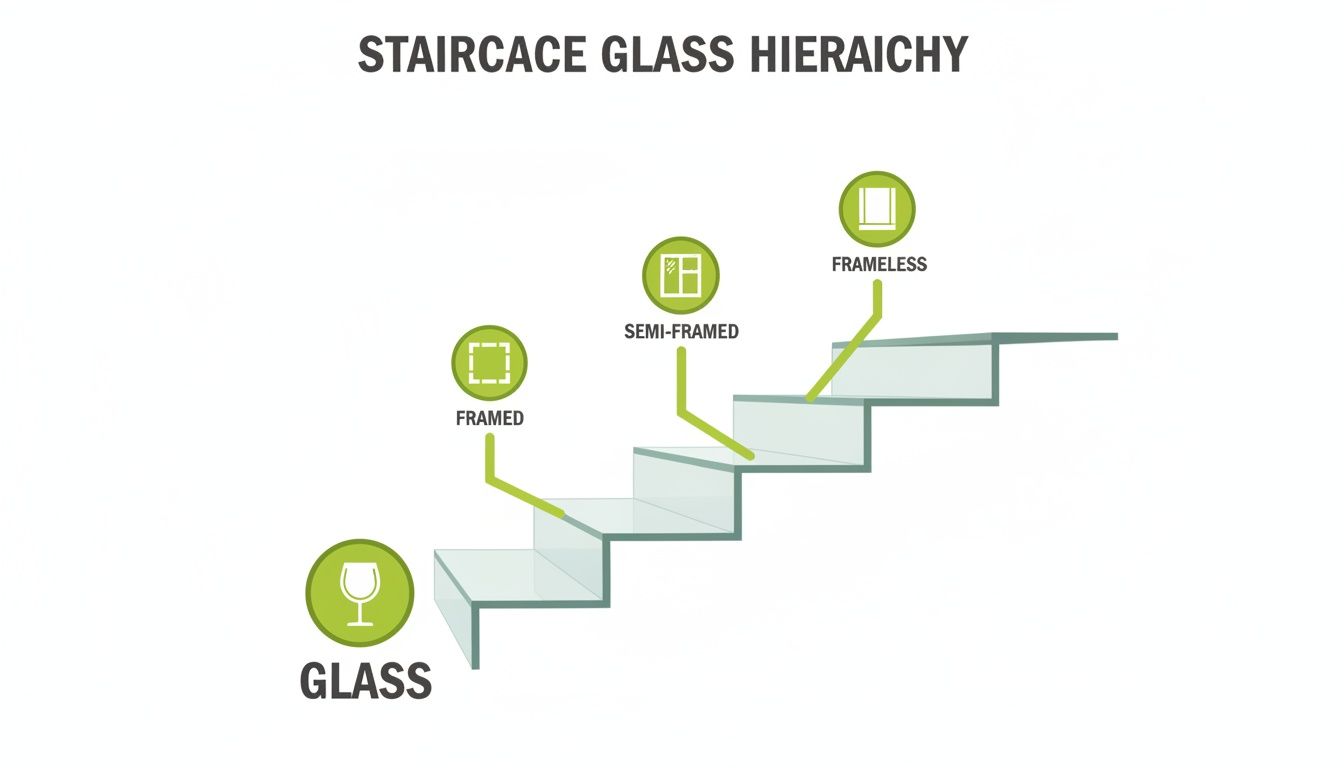 Infographic about stairs glass design