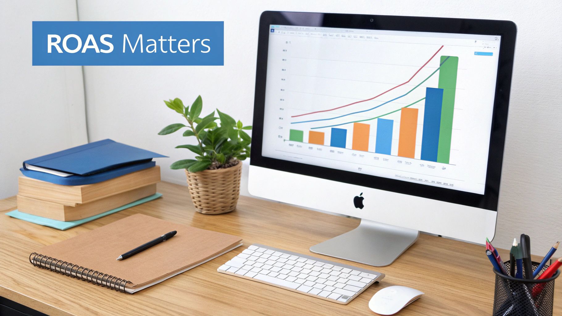 B2B PPC Metrics and ROAS performance B2B PPC Metrics dashboard showing ROAS growth and paid media performance trends