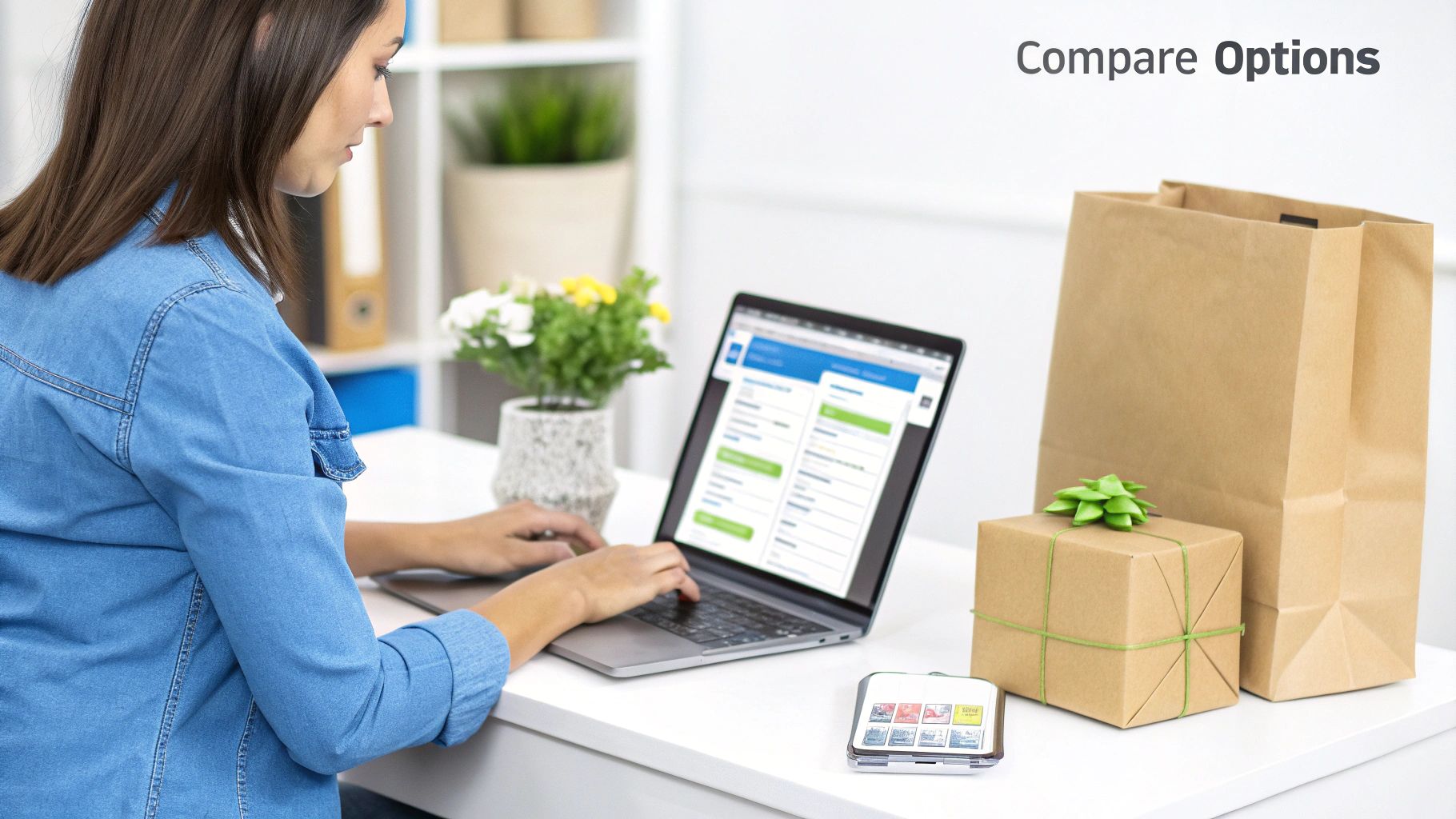 D2C Buyer Journey Consideration Phase D2C Buyer Journey consideration stage with customer comparing products online