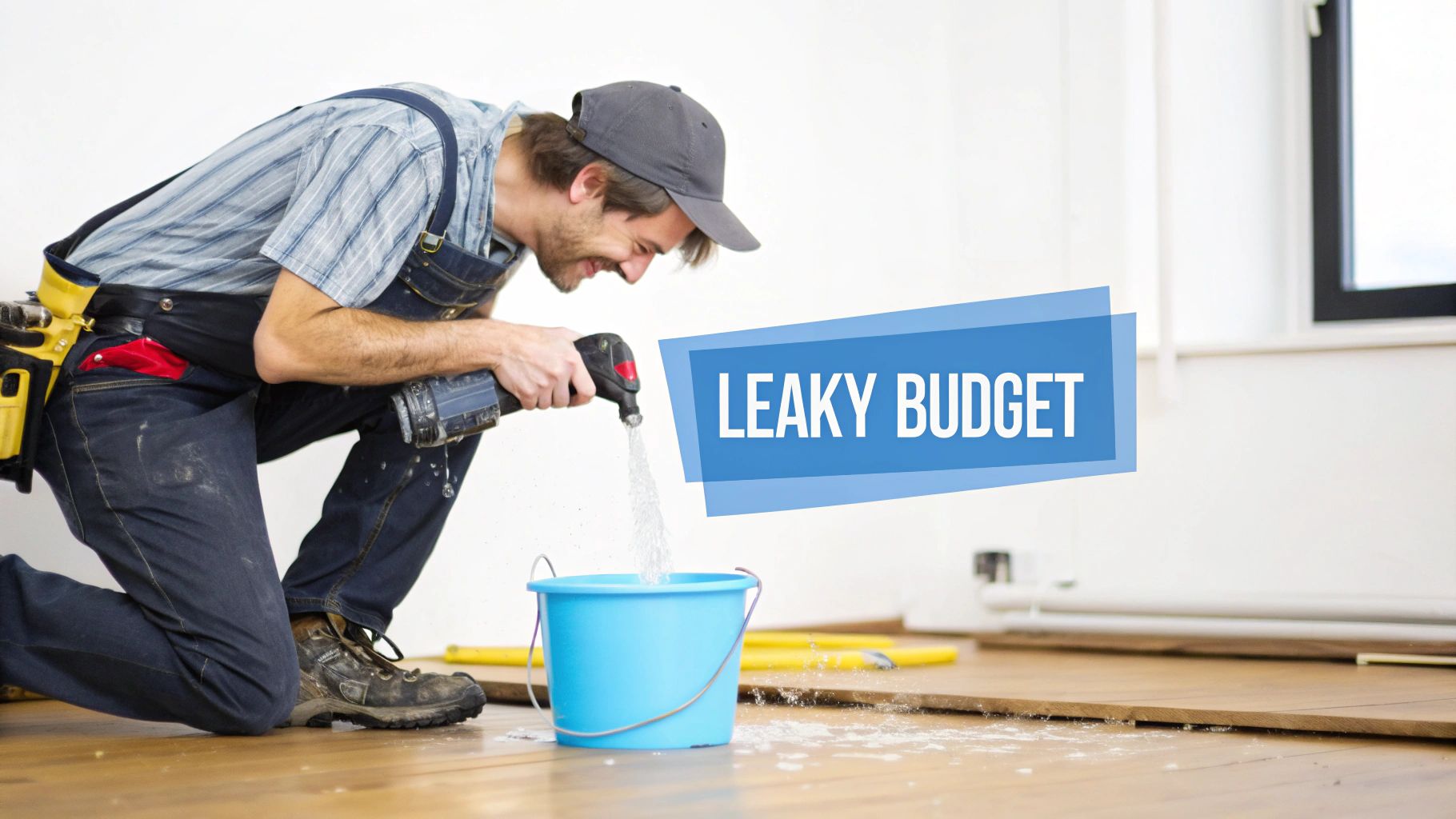 The Biggest PPC Mistakes UK Building Product Manufacturers Make – Leaky PPC Budget The Biggest PPC Mistakes UK Building Product Manufacturers Make illustrated by a leaky advertising budget and wasted PPC spend
