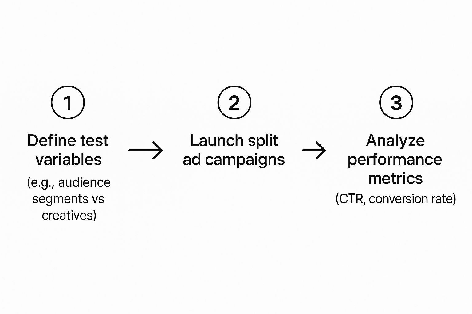 Testing and performance analysis for targeting audiences on Facebook