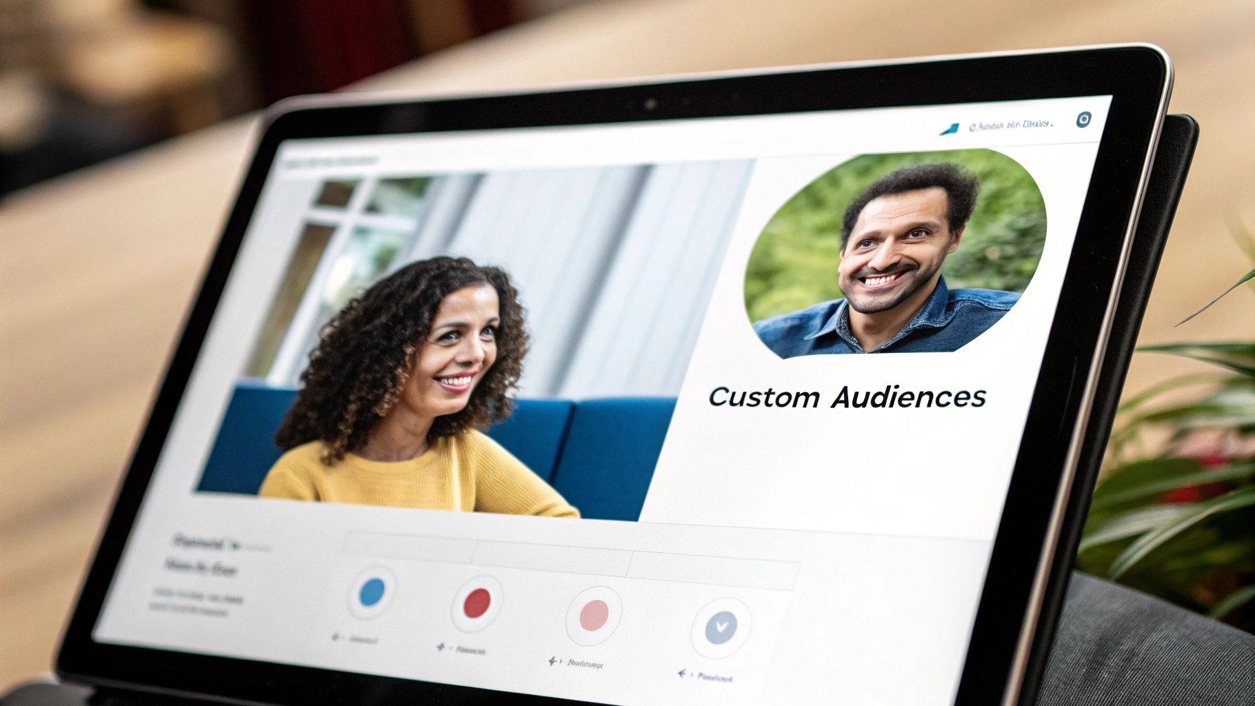 Custom audience selection for targeting audiences on Facebook