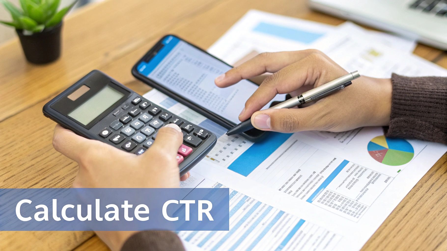 How to Calculate CTR with Simple Click and Impression Data How to Calculate CTR by dividing clicks by impressions using reports and calculator