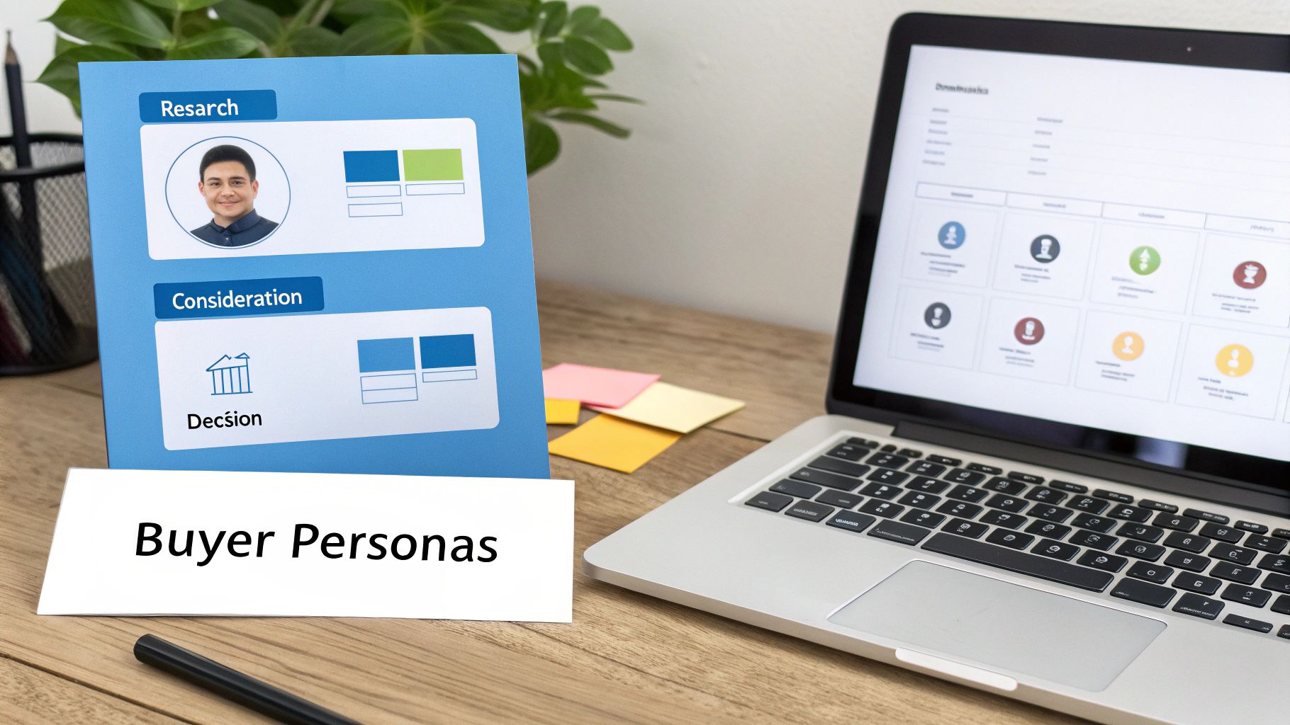 B2B Lead Engine Buyer Persona Framework B2B Lead Engine buyer persona mapping across research, consideration and decision stages