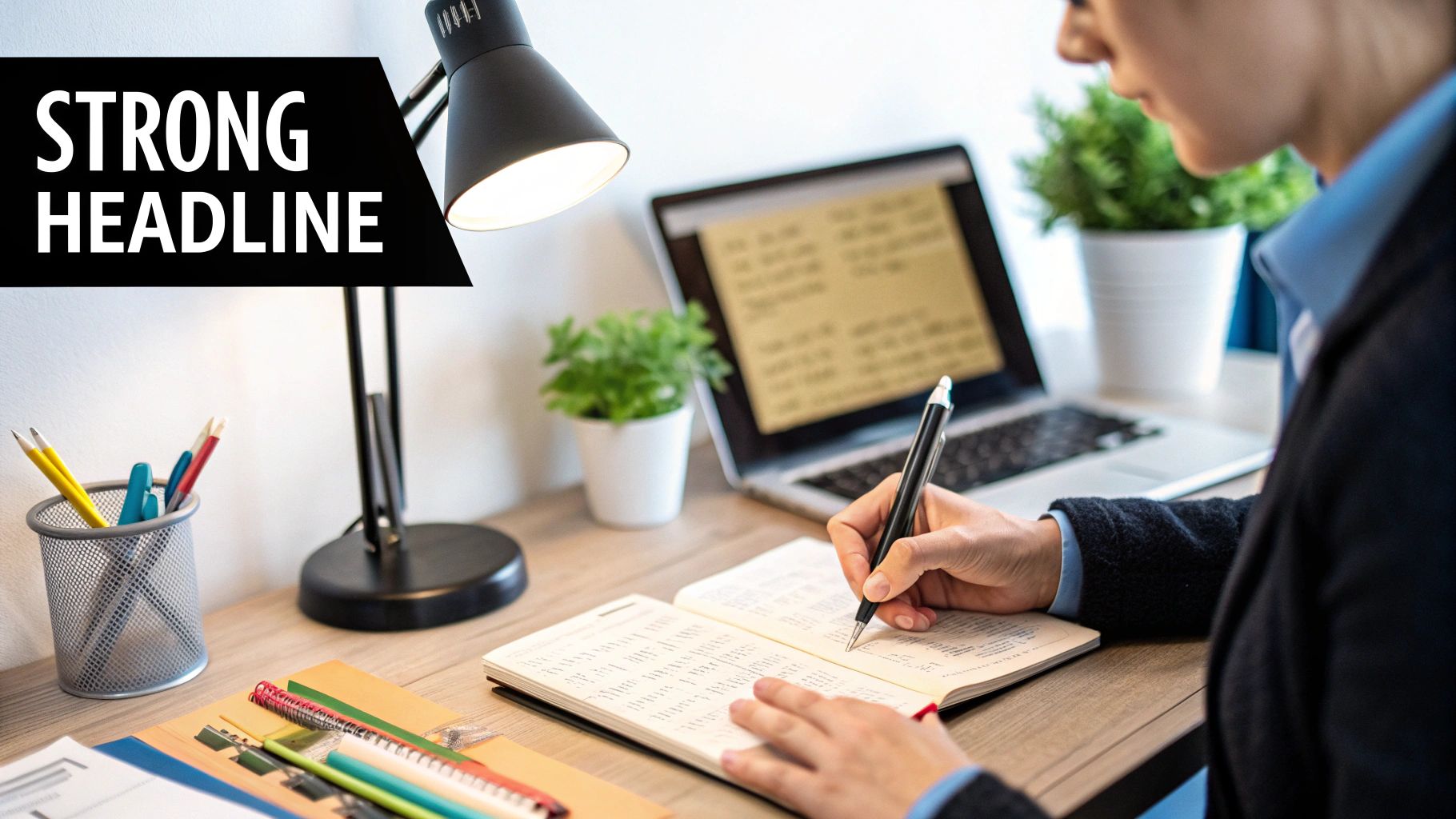 Creating a Strong Headline for Your Lead Generation Landing Page Strong headline concept for a Lead Generation Landing Page design