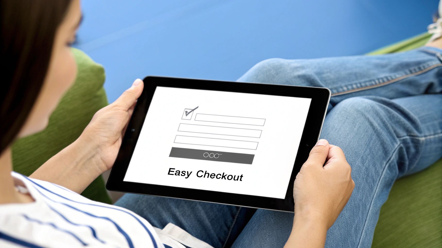 Infographic showcasing the elements of a simplified checkout process