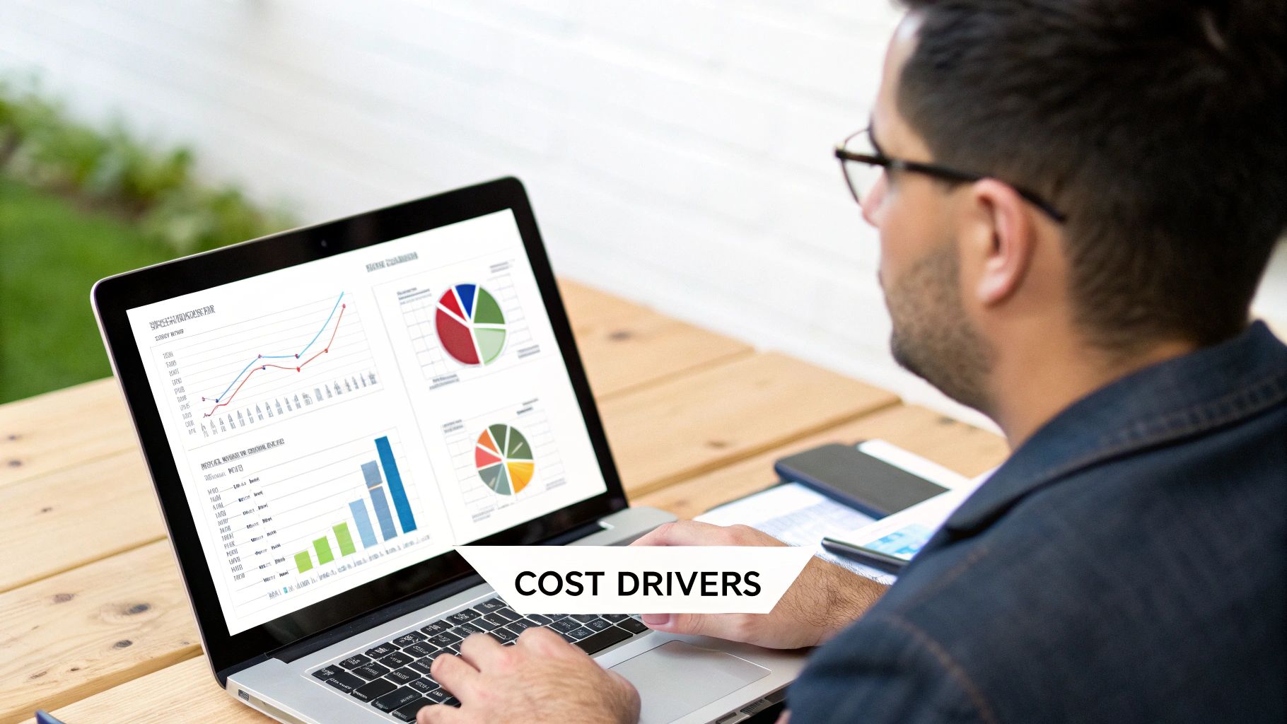 Analysing Cost Drivers Behind Google Adwords Costs in the UK Man reviewing digital ad performance data to understand Google Adwords Costs in the UK