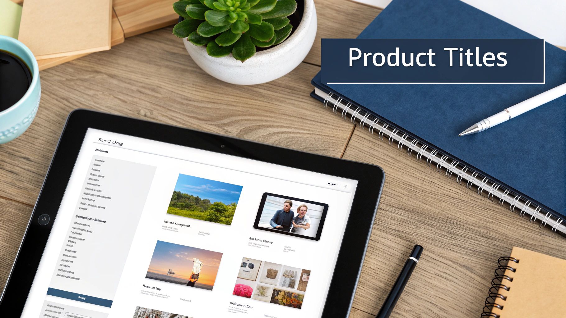 Product title creation on tablet for Google Shopping Feed Optimisation for UK Retail