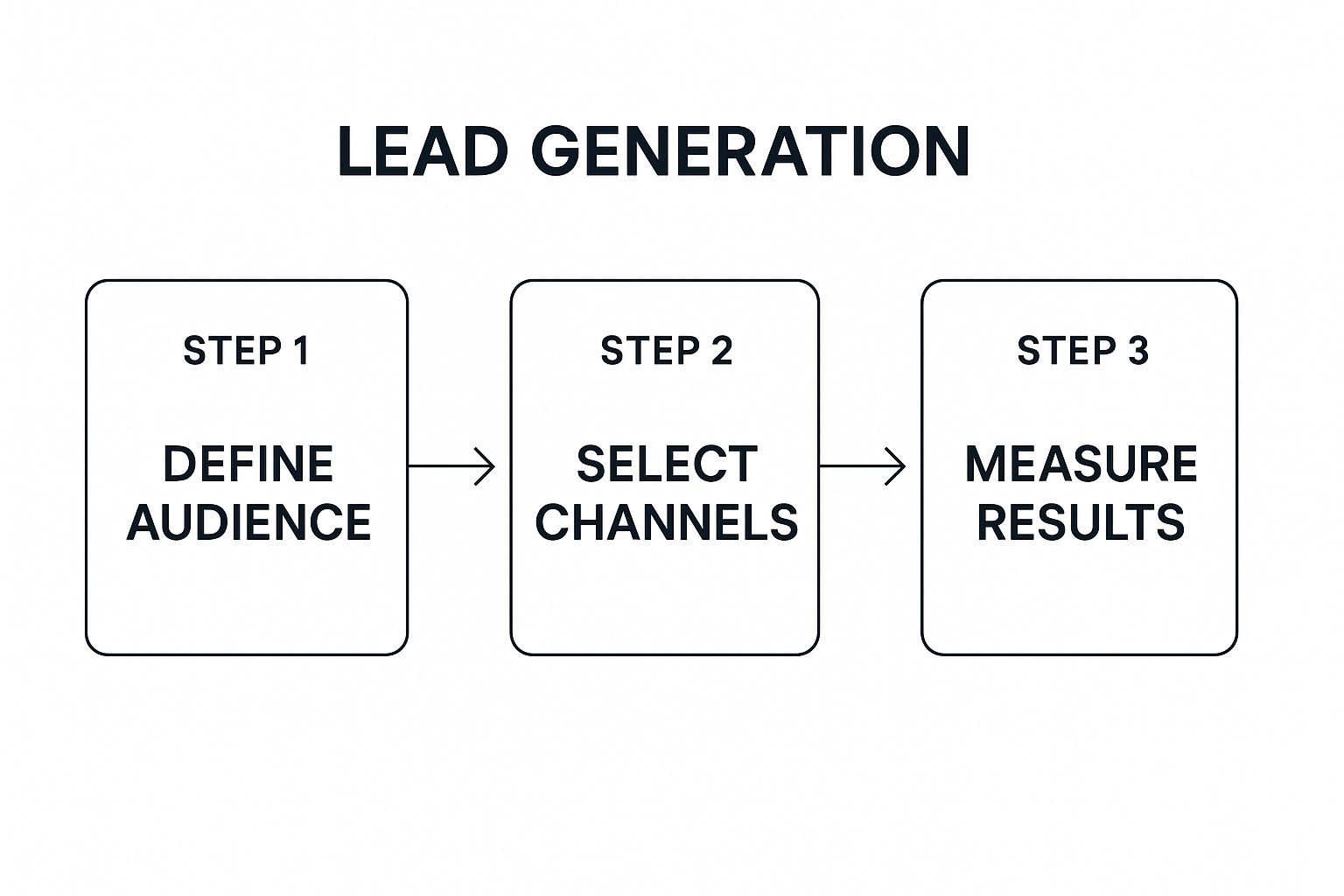 Step-by-step Strategy for Lead Generation process from audience to results