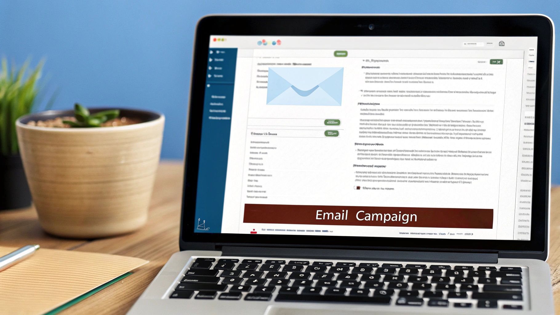 Email Campaign – Effective Marketing Methods for Small Business Email marketing campaign shown on a laptop screen as part of Effective Marketing Methods for Small Business.