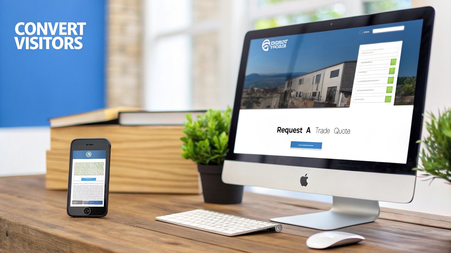 PPC for UK Building Product Distributors and Merchants Website Conversion PPC for UK Building Product Distributors and Merchants showing a website designed to convert visitors into trade enquiries