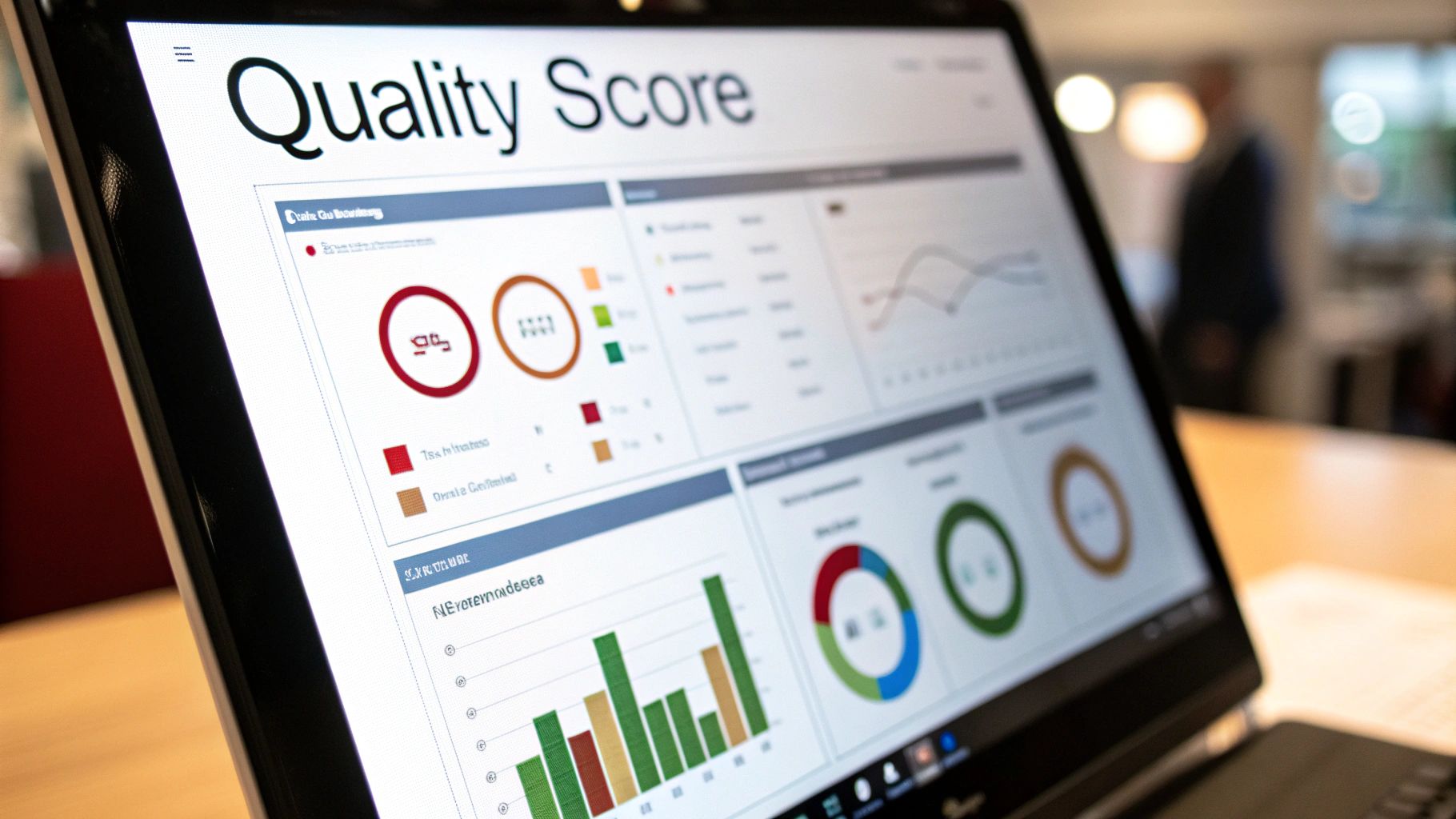 How Does Google PPC Work quality score dashboard with performance metrics