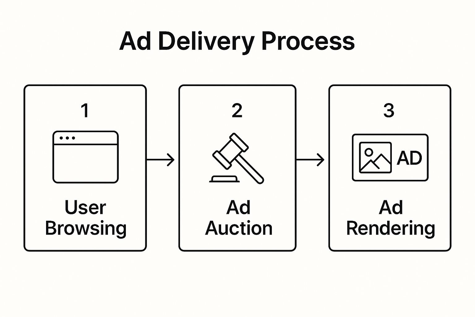 What is Display Advertising – How Display Ads Are Served What is Display Advertising – ad delivery process diagram