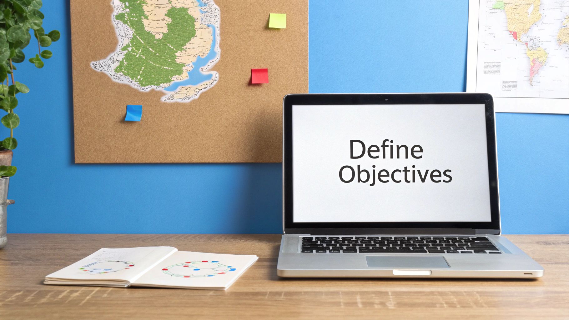 A woman strategising a digital marketing campaign on a tablet