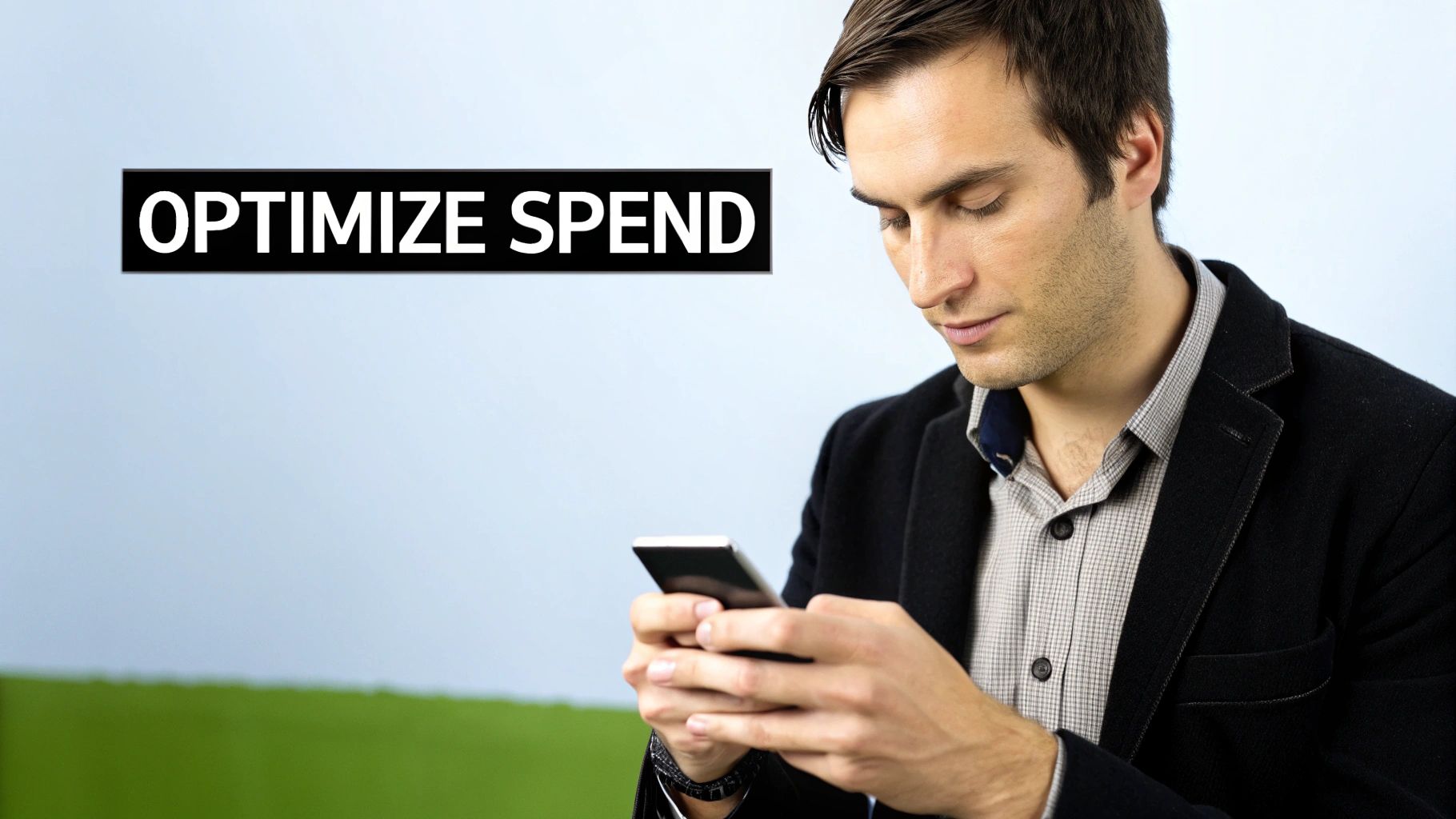 Optimising Google Ads Cost Spend Professional checking phone to optimise Google Ads Cost spend.