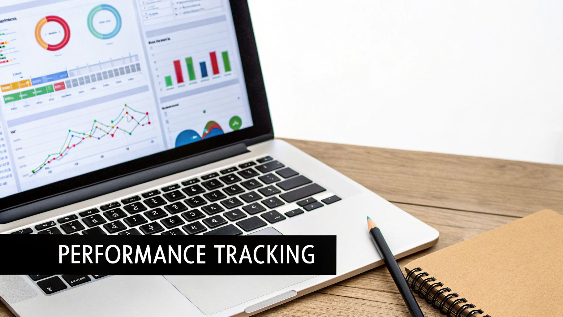 Performance tracking dashboard for CPC Google Ads on a laptop screen