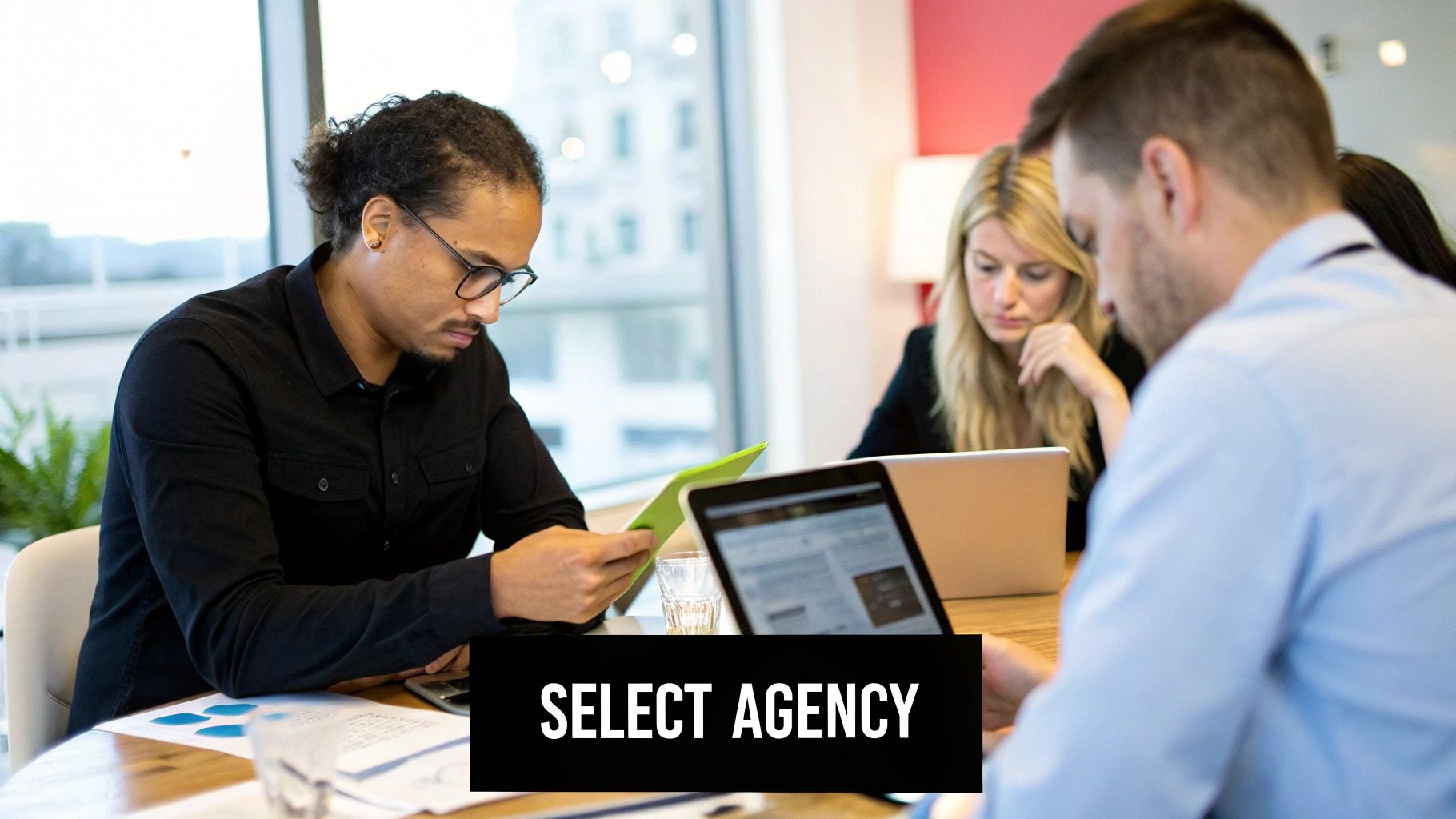 Business team selecting the right agency for Conversion Optimisation Services