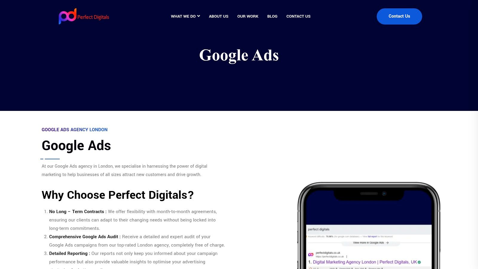 Perfect Digitals – Custom Google Ads Solutions in London Perfect Digitals flexible campaigns from Best Google Ads Agency London