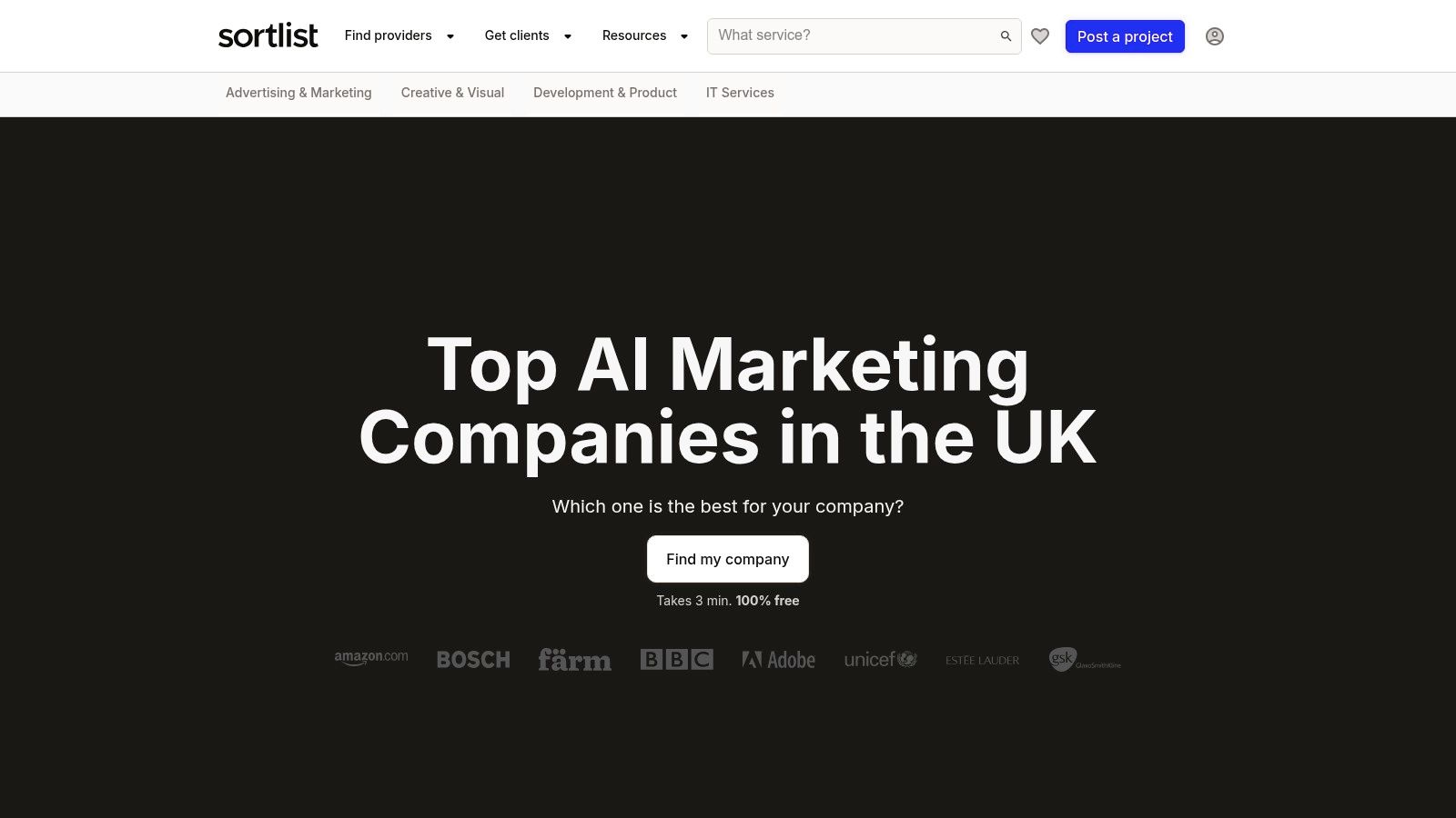 Best ChatGPT Advertising Agency Listed on Sortlist’s Top AI Marketing Companies UK. Sortlist ranking of top UK AI marketing firms by the Best ChatGPT Advertising Agency.
