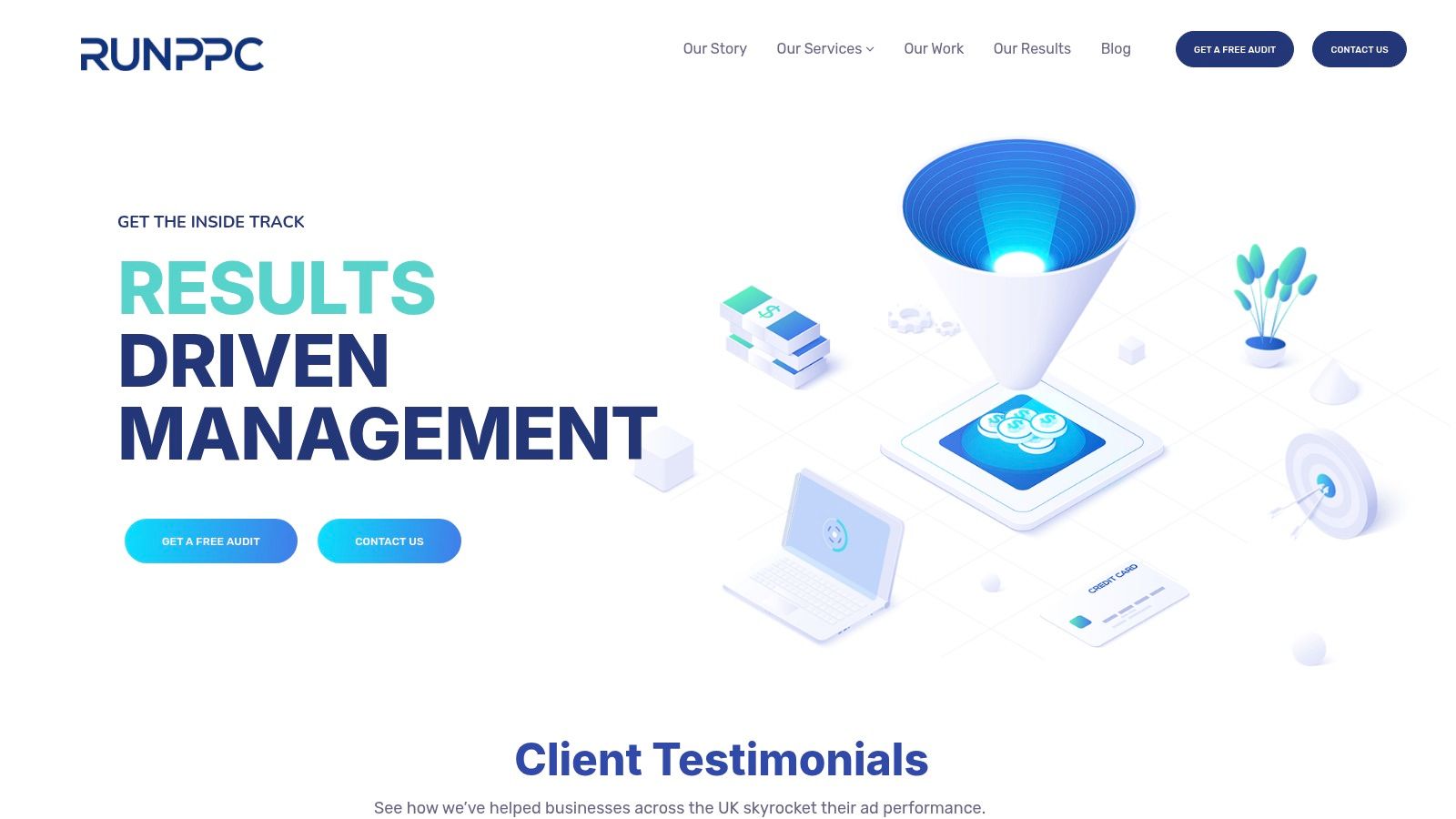 Run PPC – Performance-Driven PPC Management UK-Wide Run PPC homepage showcasing results-led services among the Best PPC Management Services in the UK