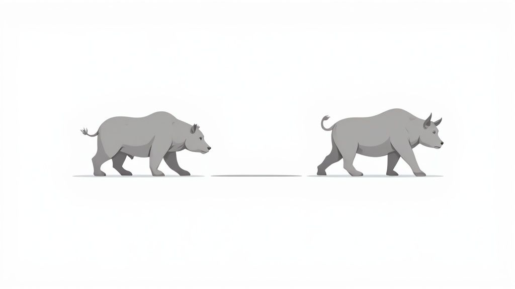 People looking at stock market ticker