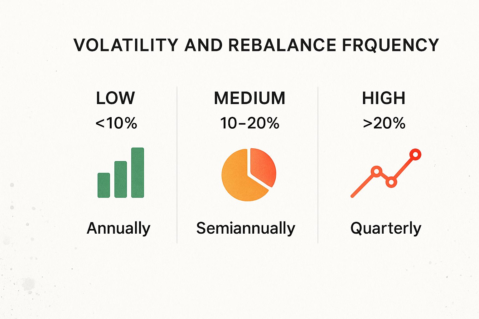 Infographic about how often rebalance portfolio