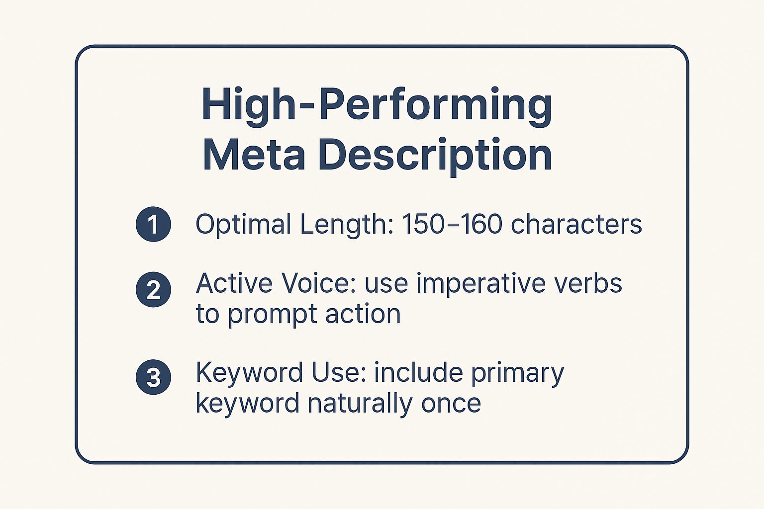 Infographic about how to write meta descriptions