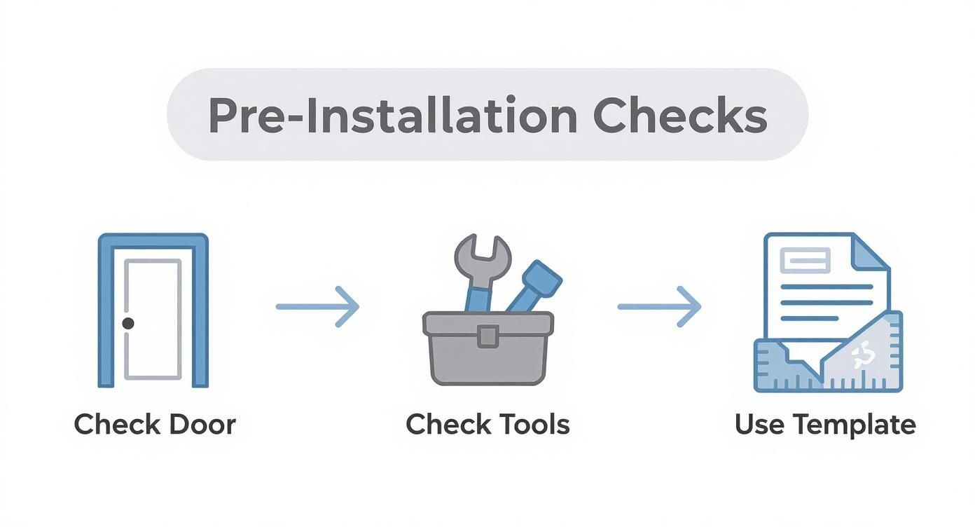 Infographic about how to install door closers