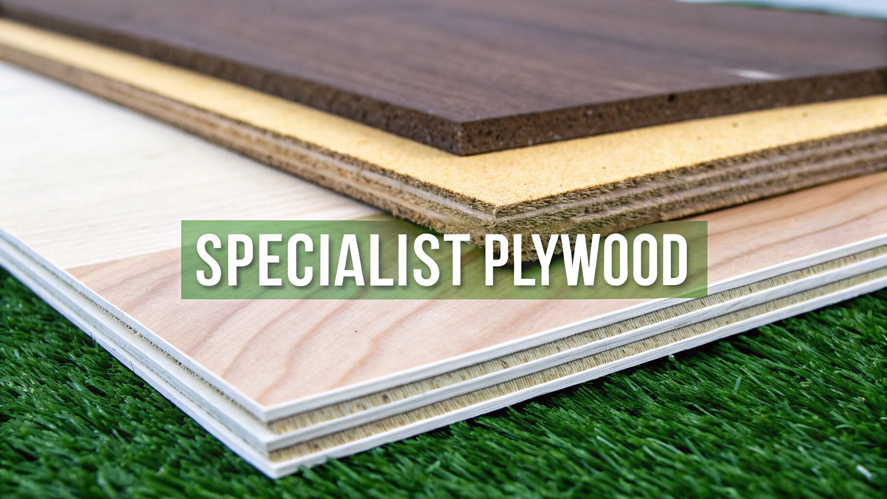 Close-up of high-quality birch plywood showing its clean, layered edge.