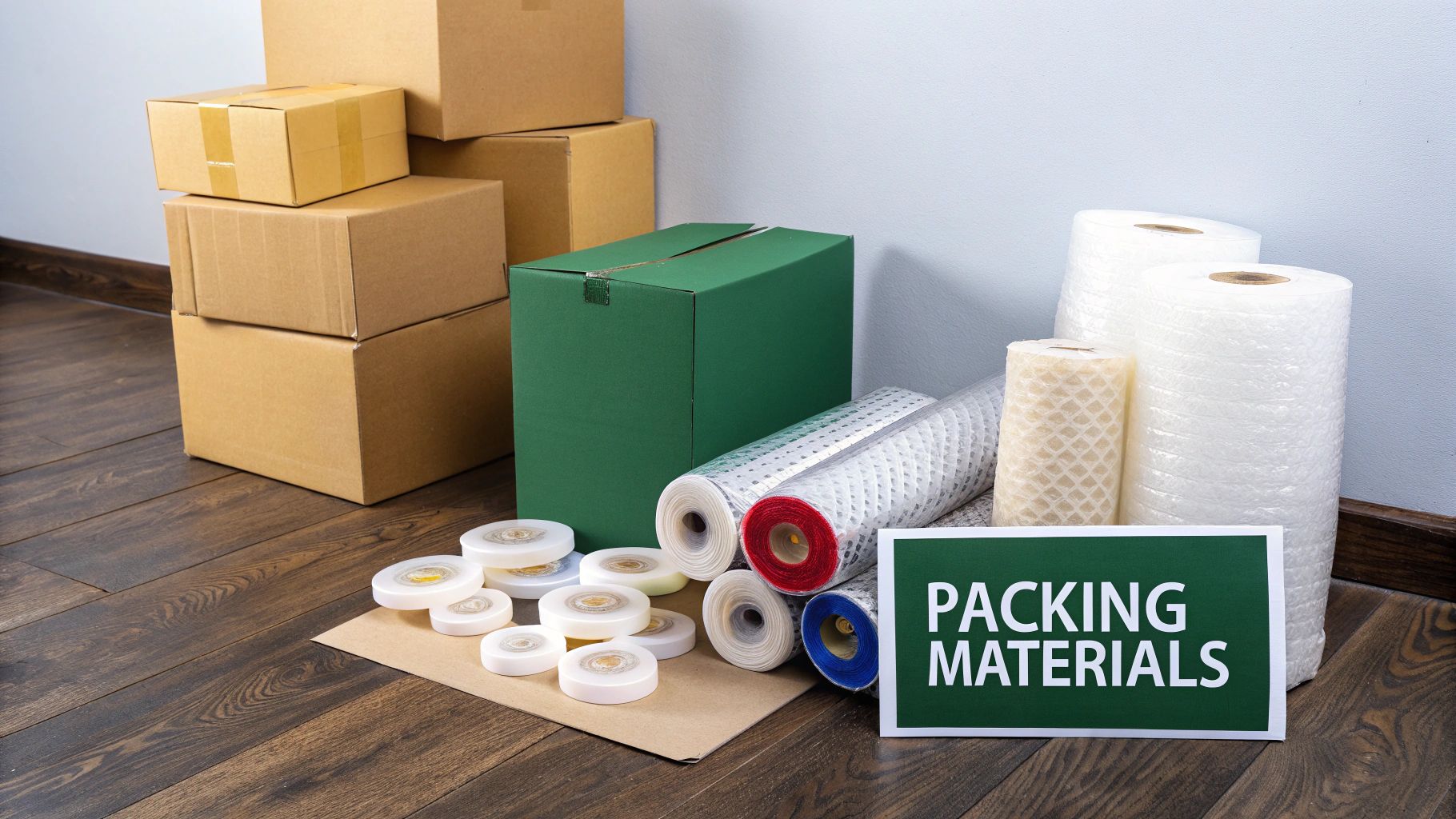 Infographic showing key data about Use the Right Packing Materials and Box Sizes