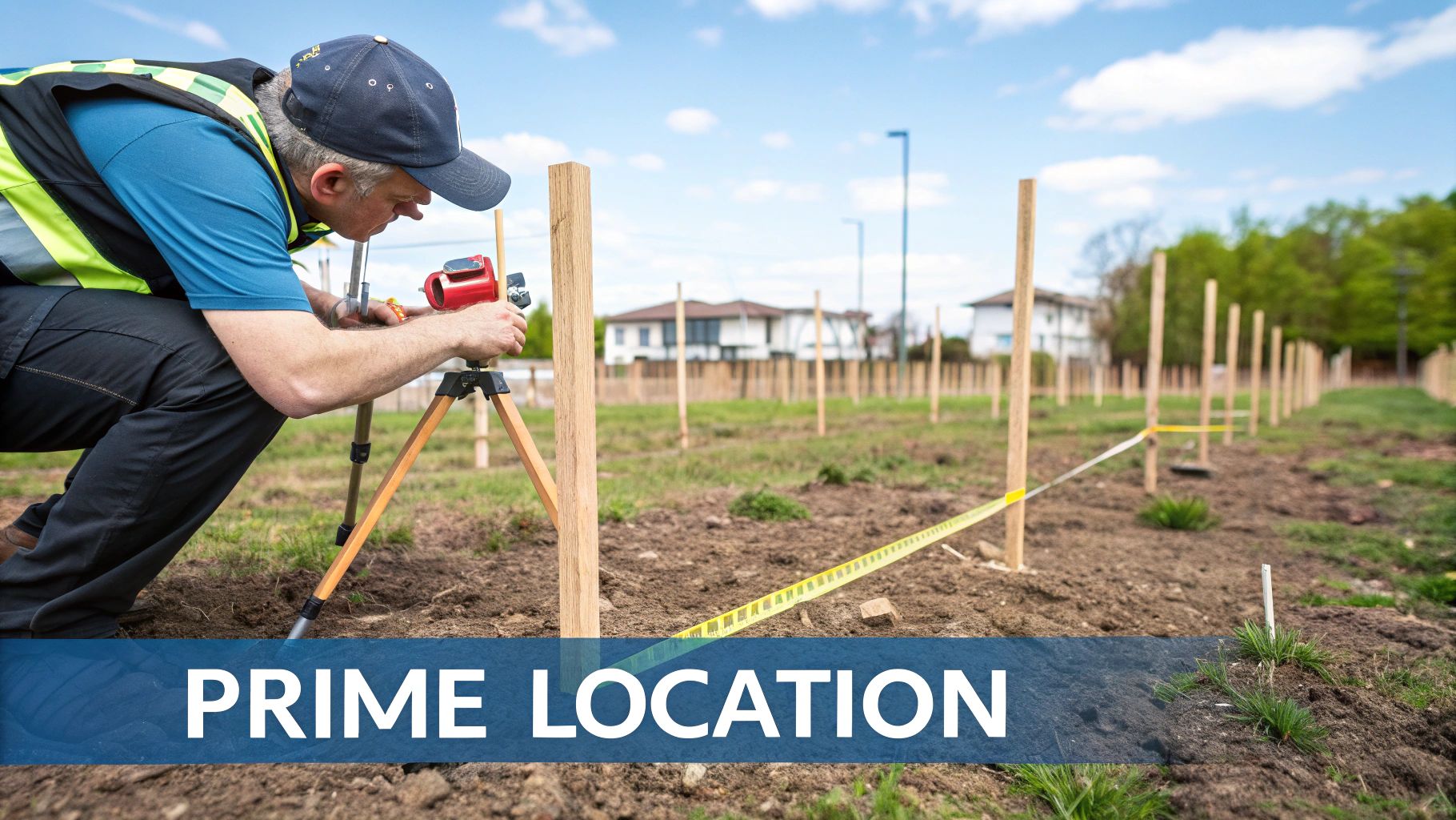 6e897977 a27f 4fc1 8cc5 b690c66a3330 • Building a Self Storage Unit UK Guide A wide-angle shot of a cleared plot of land with construction equipment, ready for building a self-storage unit under a blue sky.