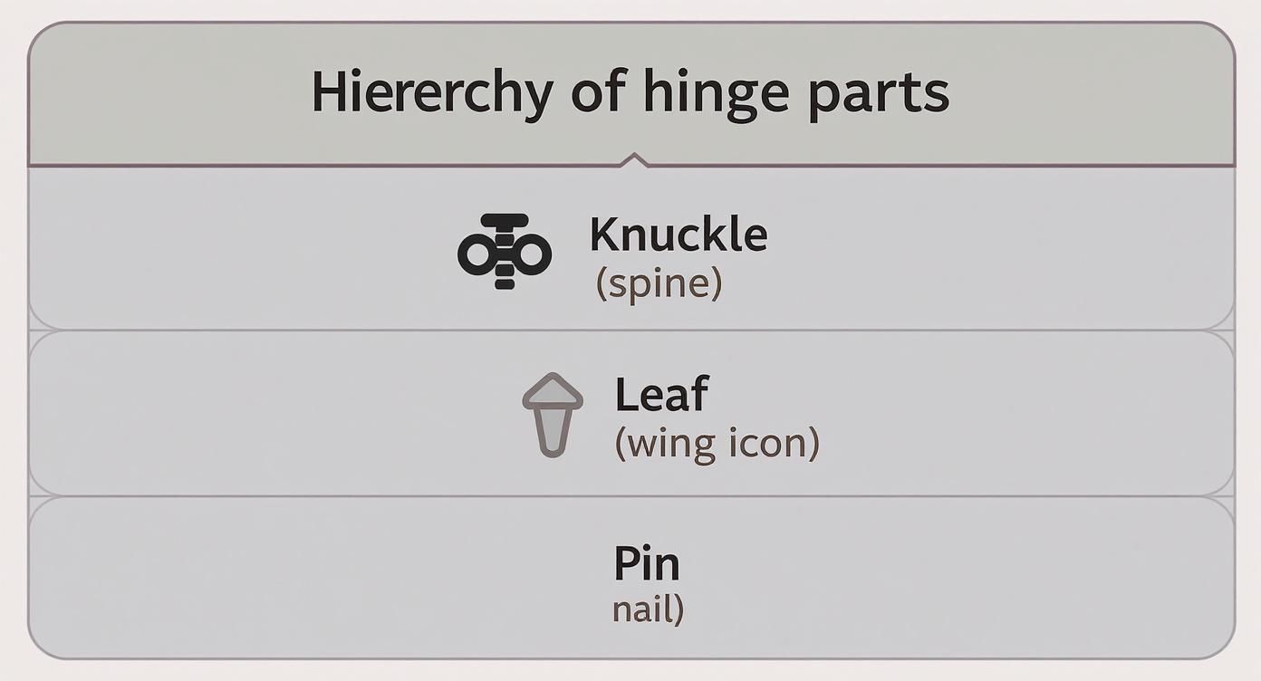 Infographic about types of door hinges