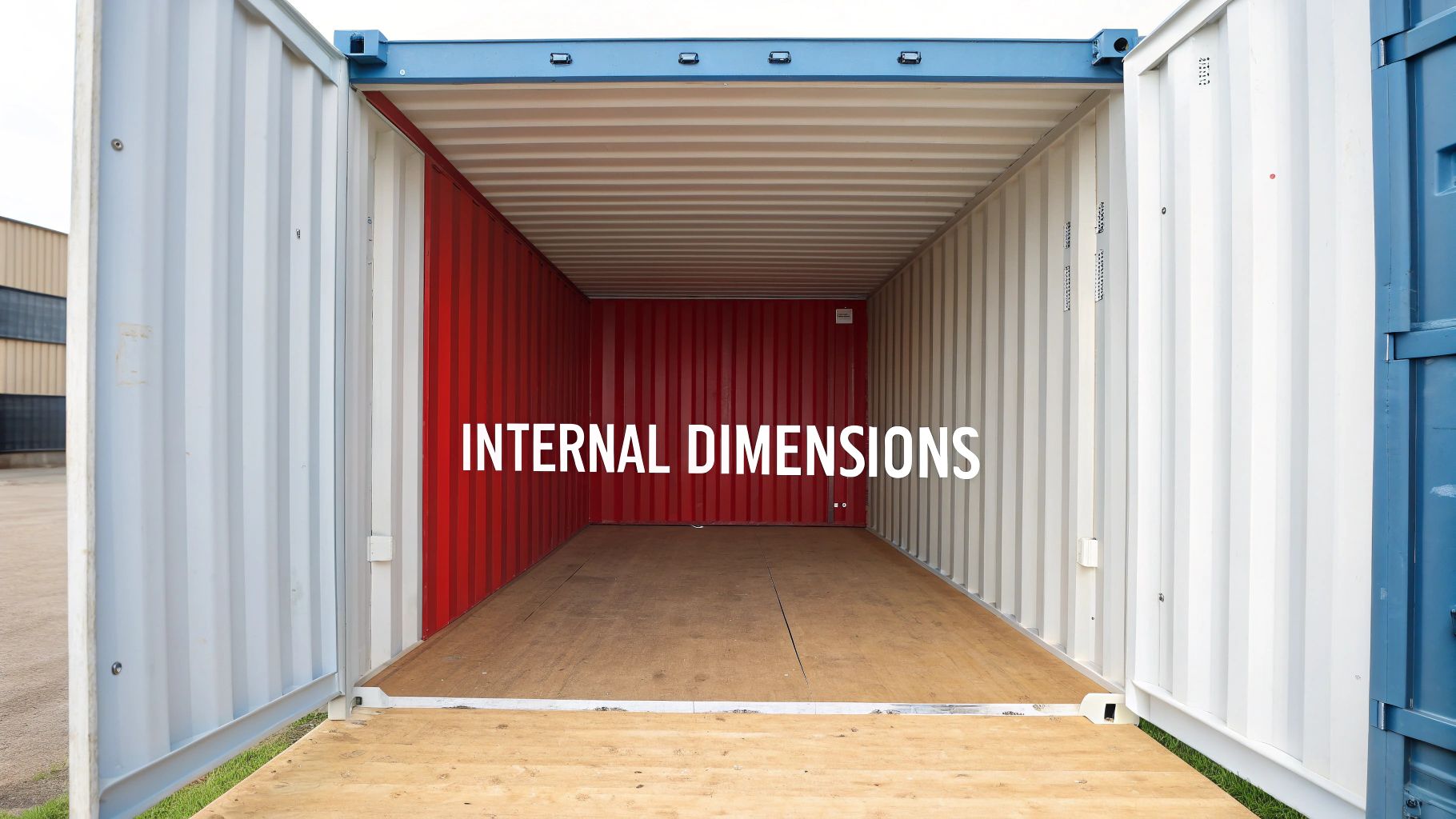 A large industrial crane lifting a 20ft shipping container, illustrating the importance of weight limits.