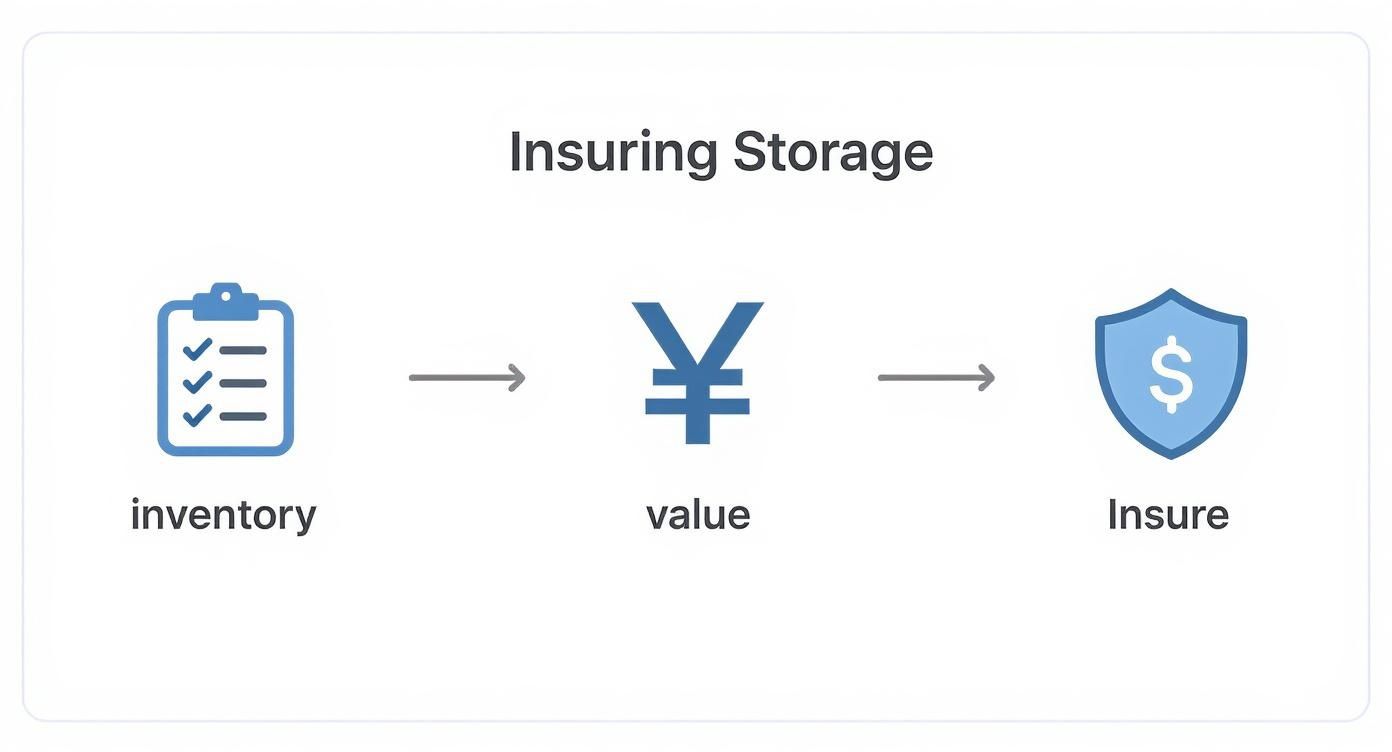 Infographic about insurance for contents in storage unit