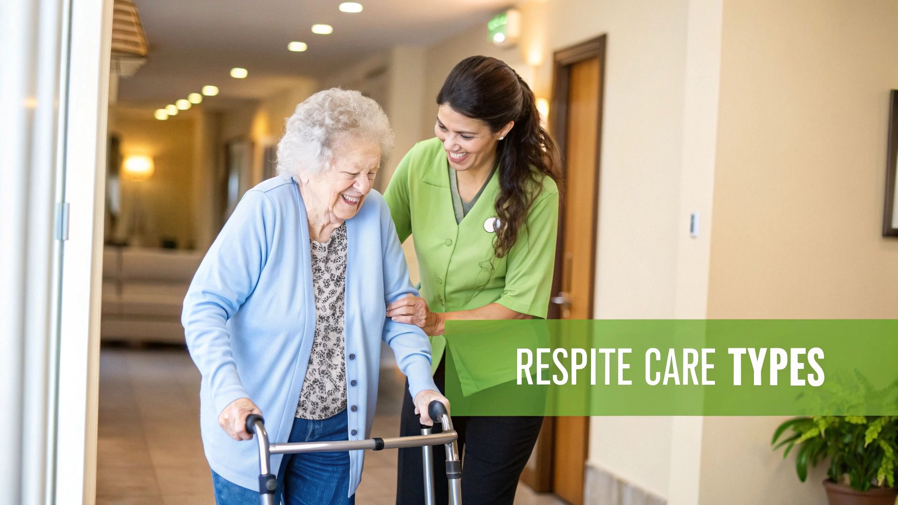 A carer and a person with dementia sharing a happy, supportive moment together.