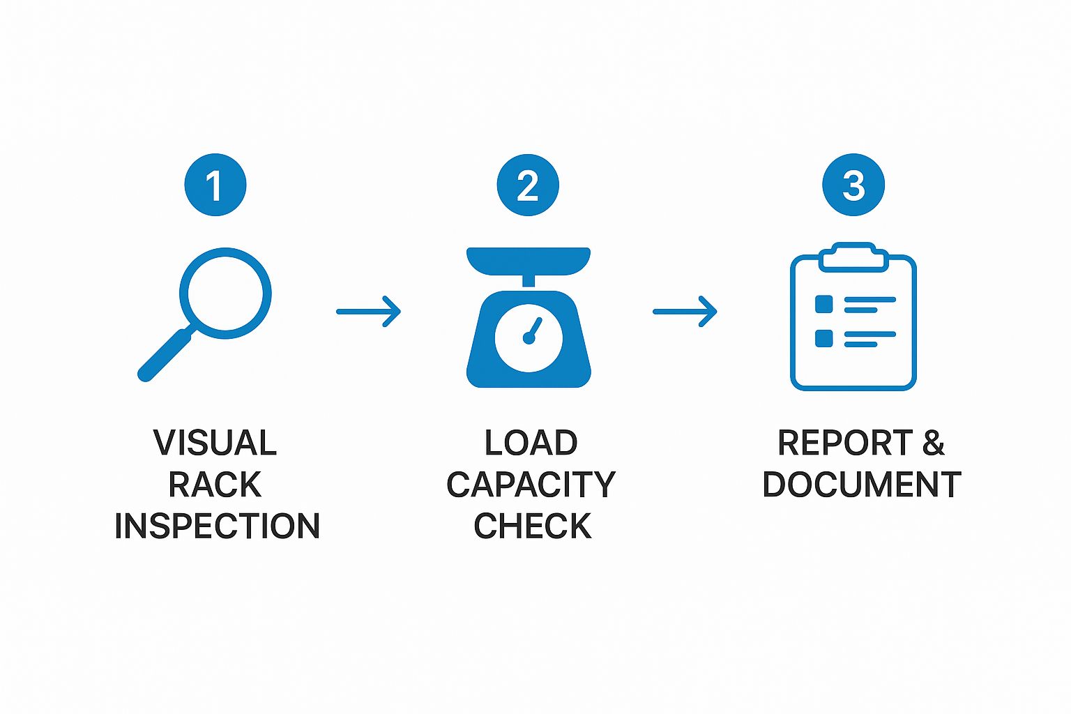 Infographic about racking safety inspection