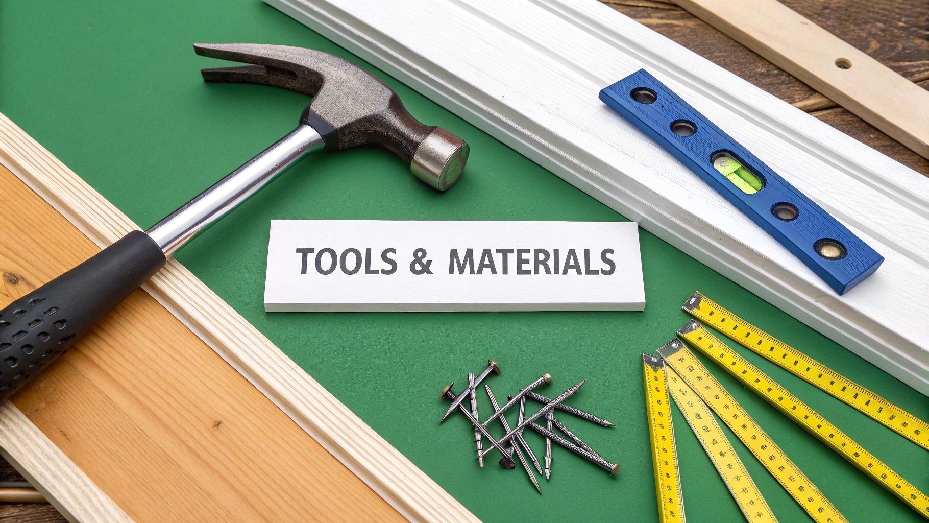 A person using a spirit level to check if a newly installed door frame is perfectly vertical.