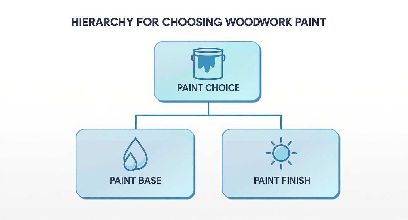 Infographic about best paint for interior woodwork