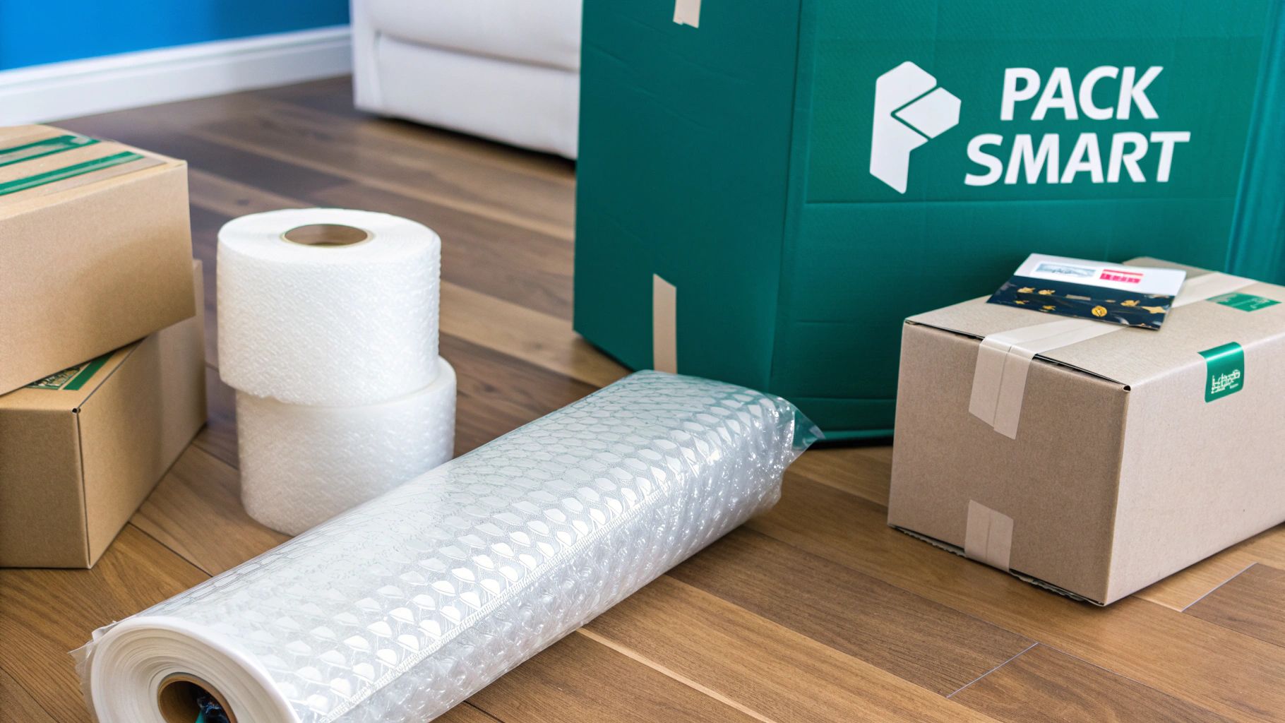 Students organising and packing their belongings into boxes.