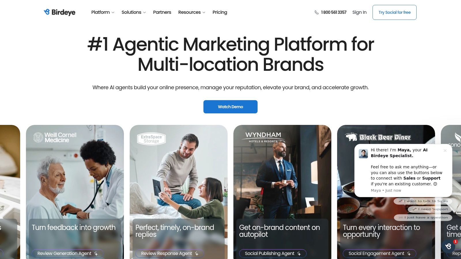Birdeye customer experience platform interface