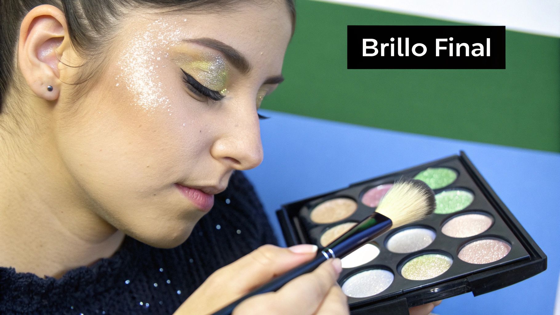 Una selección variada de productos de maquillaje económicos sobre una superficie limpia