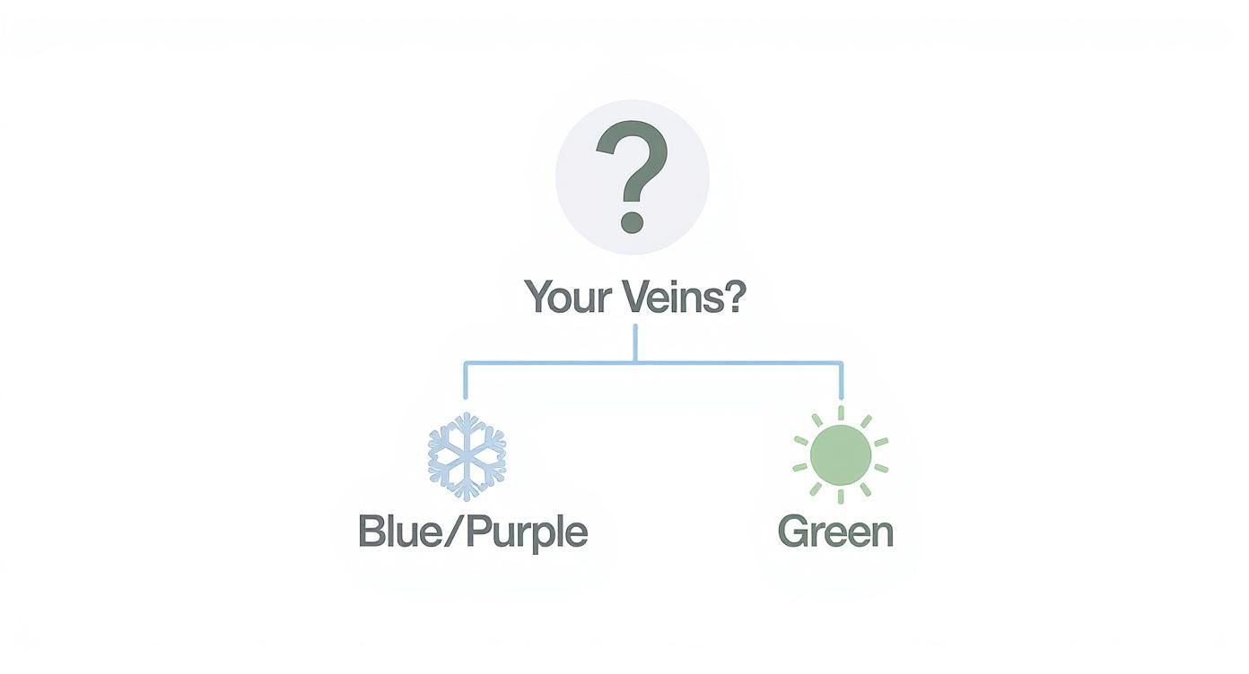 Infographic about what color jewelry suits me