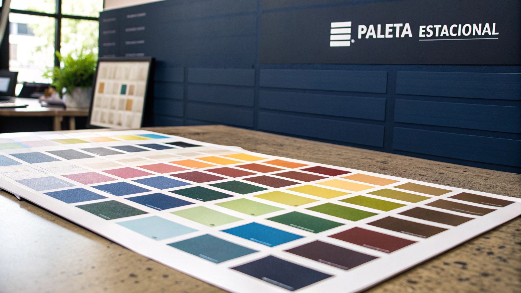 Paletas de colores representando las cuatro estaciones cromáticas