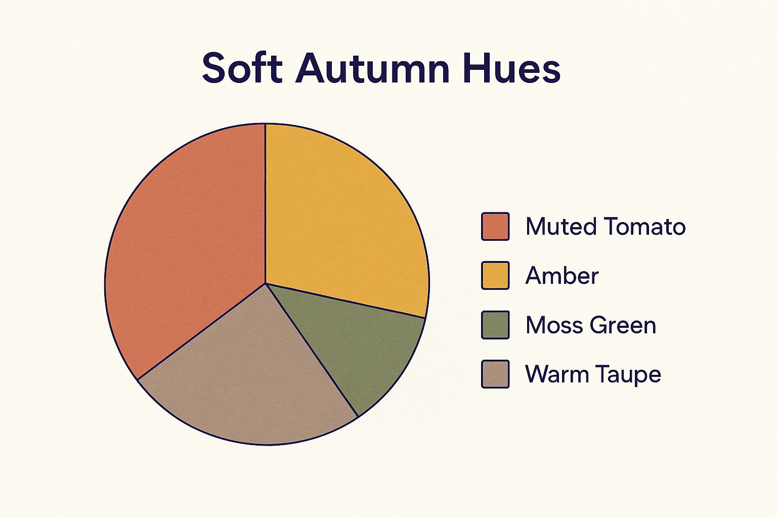 Infographic about soft autumn colors