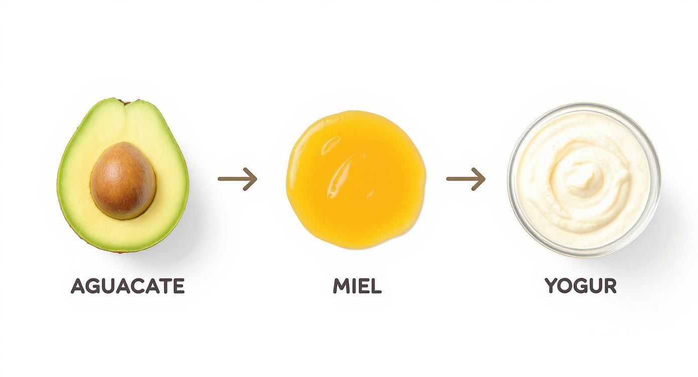 Infographic about hidratar el pelo